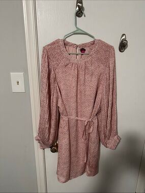 Vince Camato Abstract Floral Long Sleeve Dress